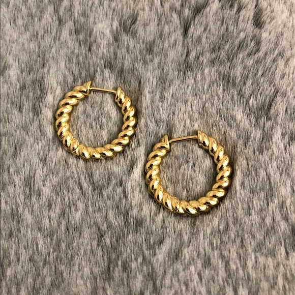 Baublebar Petra gold hoops Earrings - Picture 2 of 4